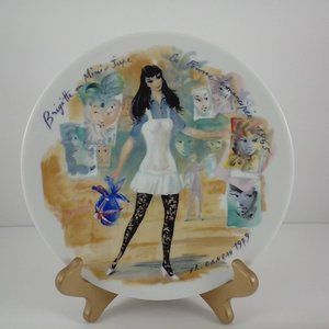 "Brigitte in Mini-Skirt" 12th Issue #AC656, 1979 - Women of the Century Plate